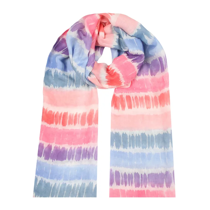 Women’s Lightweight Scarf with Brushstroke Stripes sold by Dents Gloves