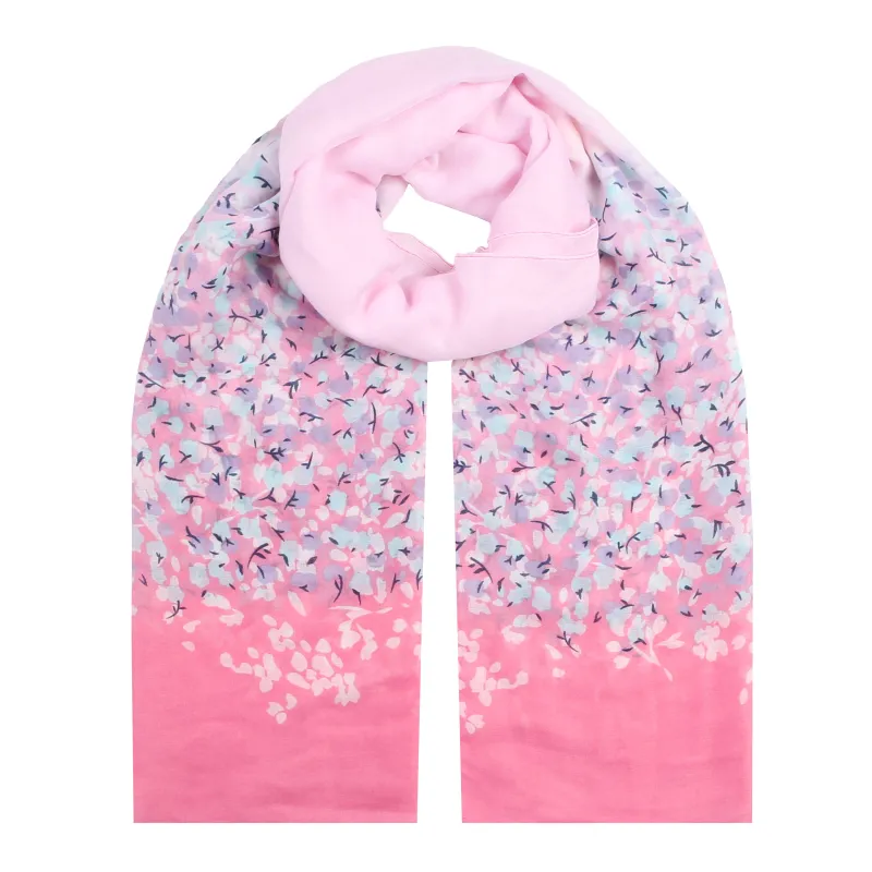 Women's Lightweight Scarf with Ditsy Floral Ends sold by Dents Gloves