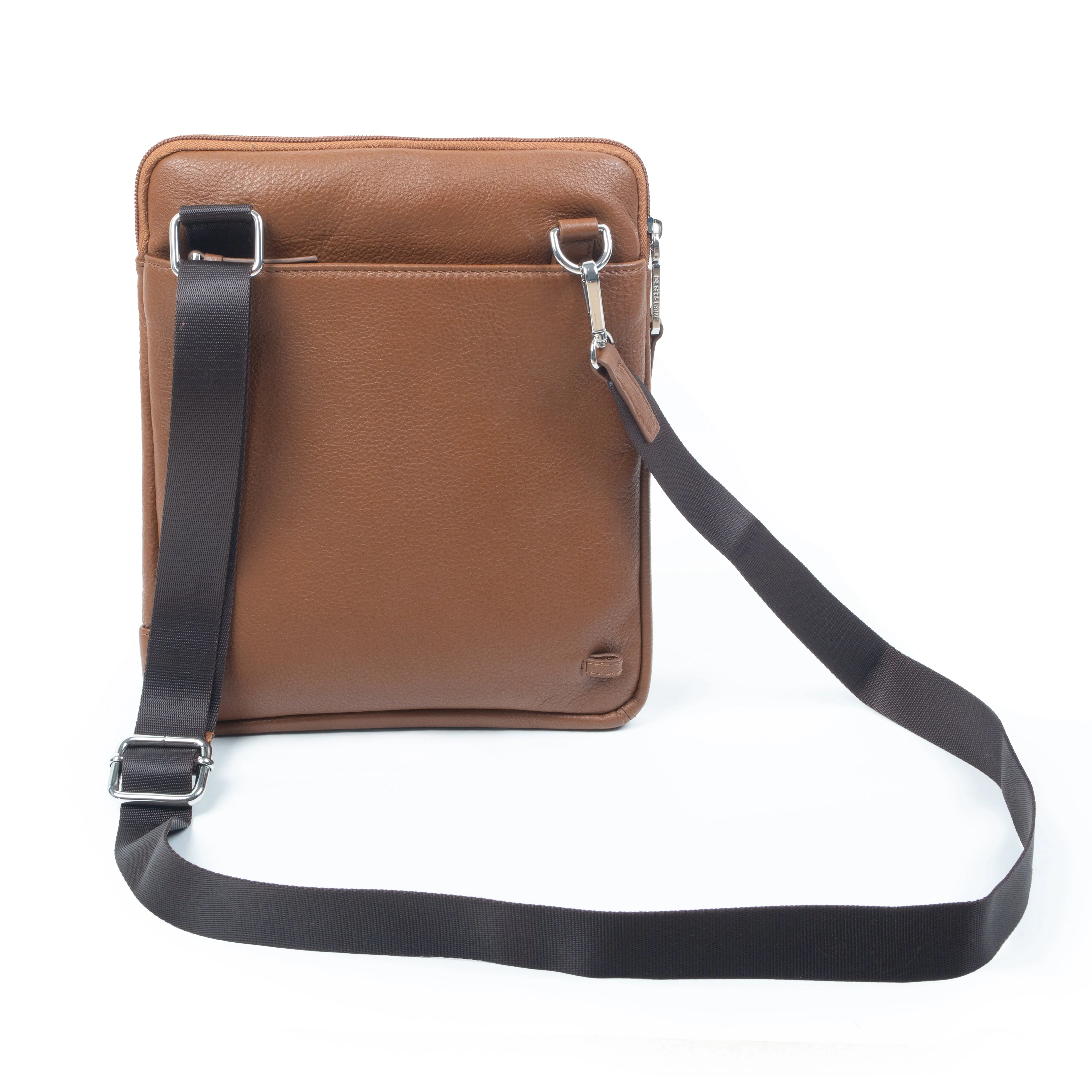 Men's Medium Pebble Grain Leather Crossbody Bag sold by Dents Gloves product image thumbnail 2