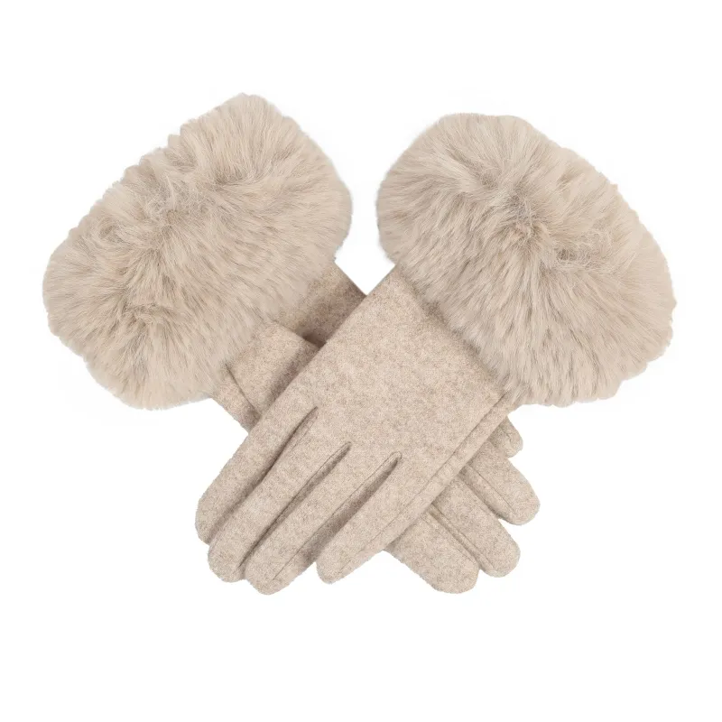 Women’s Gloves with Faux Fur Cuffs made by Dents Gloves