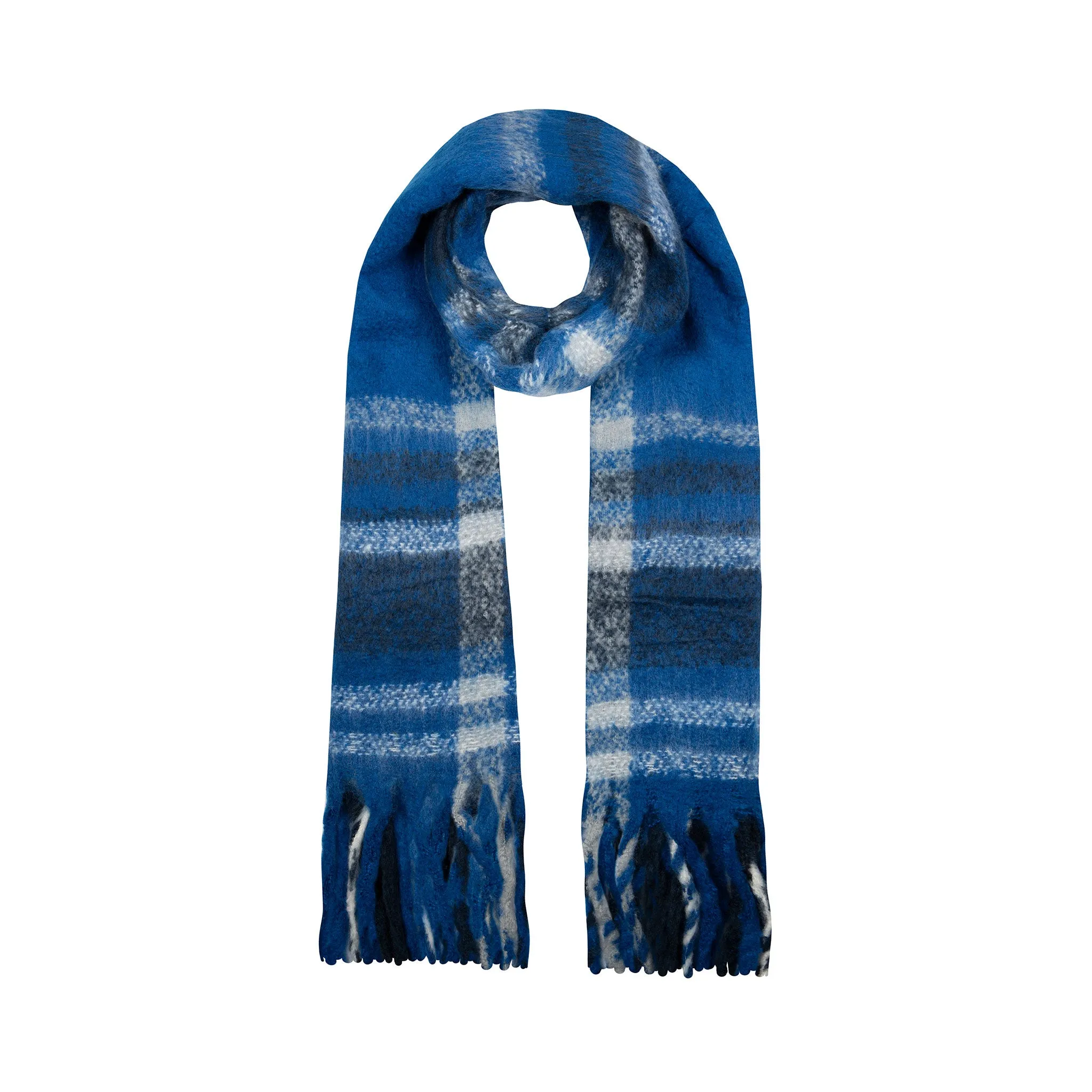 Women’s Plaid Check Scarf with Tassels sold by Dents Gloves