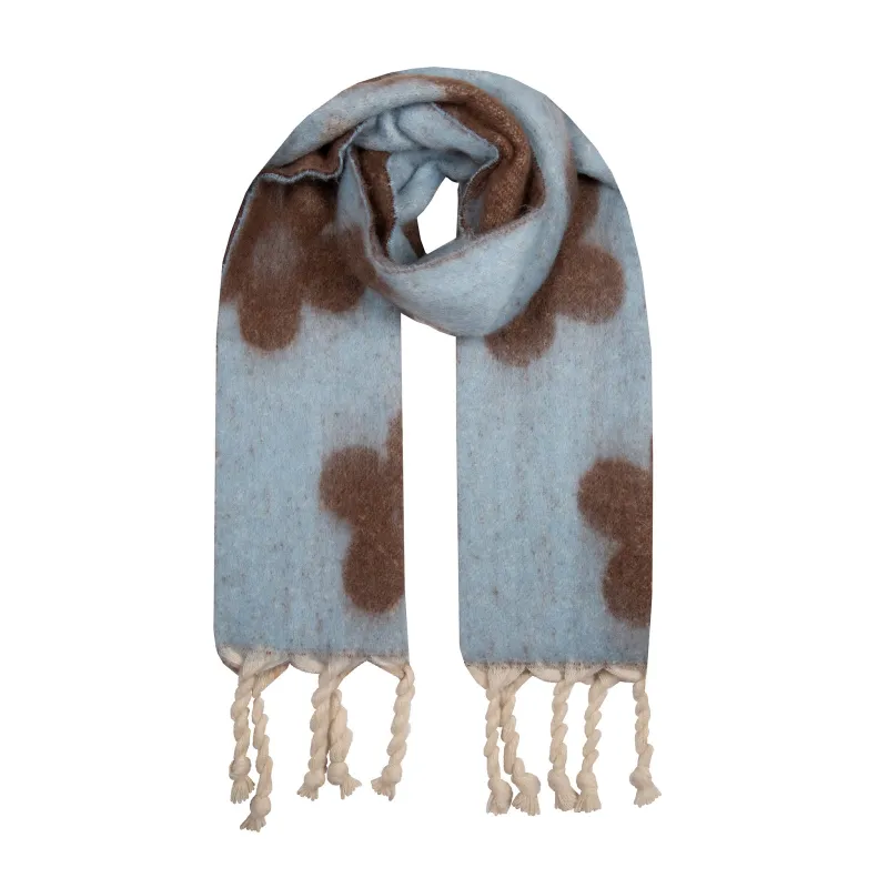 Women’s Reversible Floral Blanket Scarf with Tassels sold by Dents Gloves