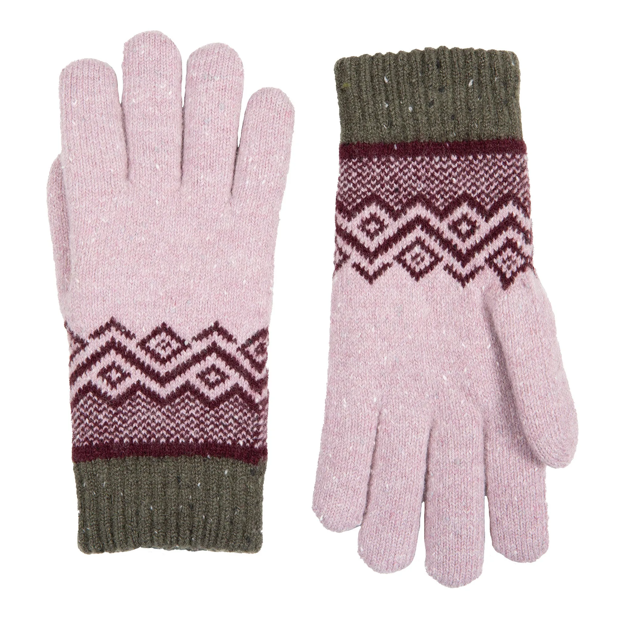 Women’s Jacquard Knitted Gloves with Geometric Pattern sold by Dents Gloves product image thumbnail 5