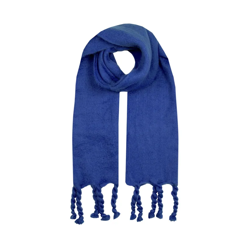 Women’s Blanket Scarf with Braided Tassels sold by Dents Gloves