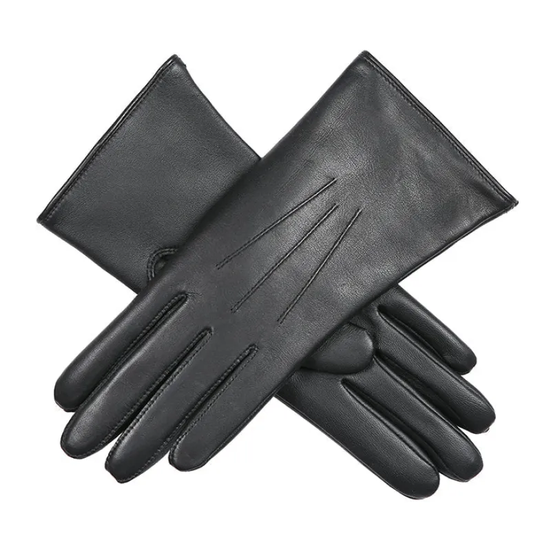 Women’s Heritage Touchscreen Three-Point Fur-Lined Leather Gloves sold by Dents Gloves