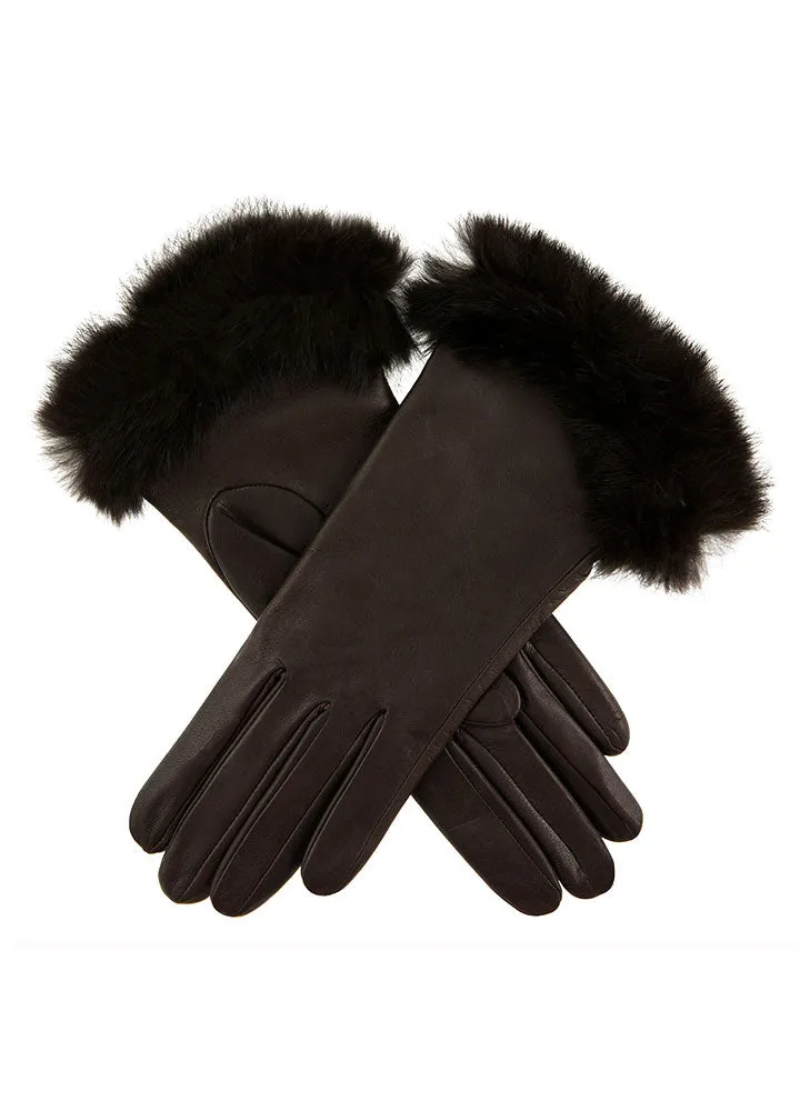 Women's Heritage Silk-Lined Leather Gloves with Fur Cuffs sold by Dents Gloves product image thumbnail 2