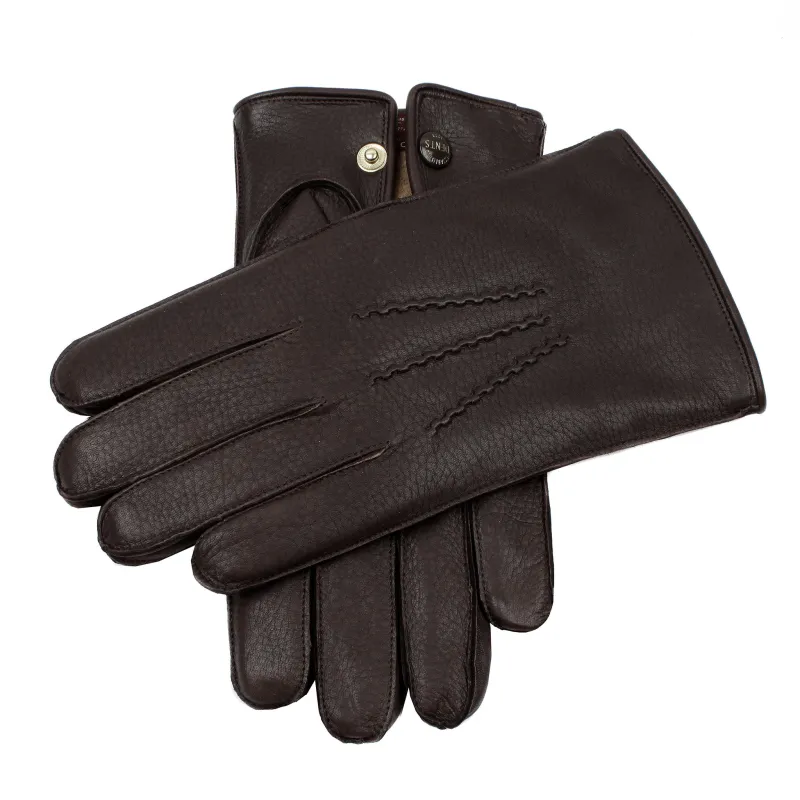 Men's Heritage Three-Point Fur-Lined Deerskin Leather Gloves sold by Dents Gloves