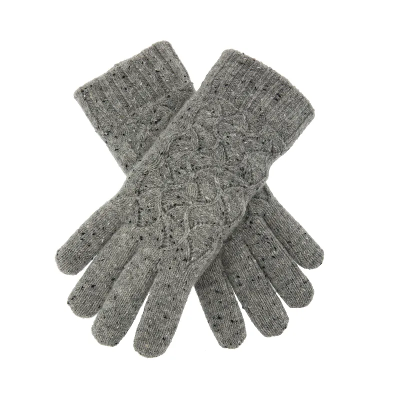 Women's Lace Knit Gloves with Marl Yarn made by Dents Gloves