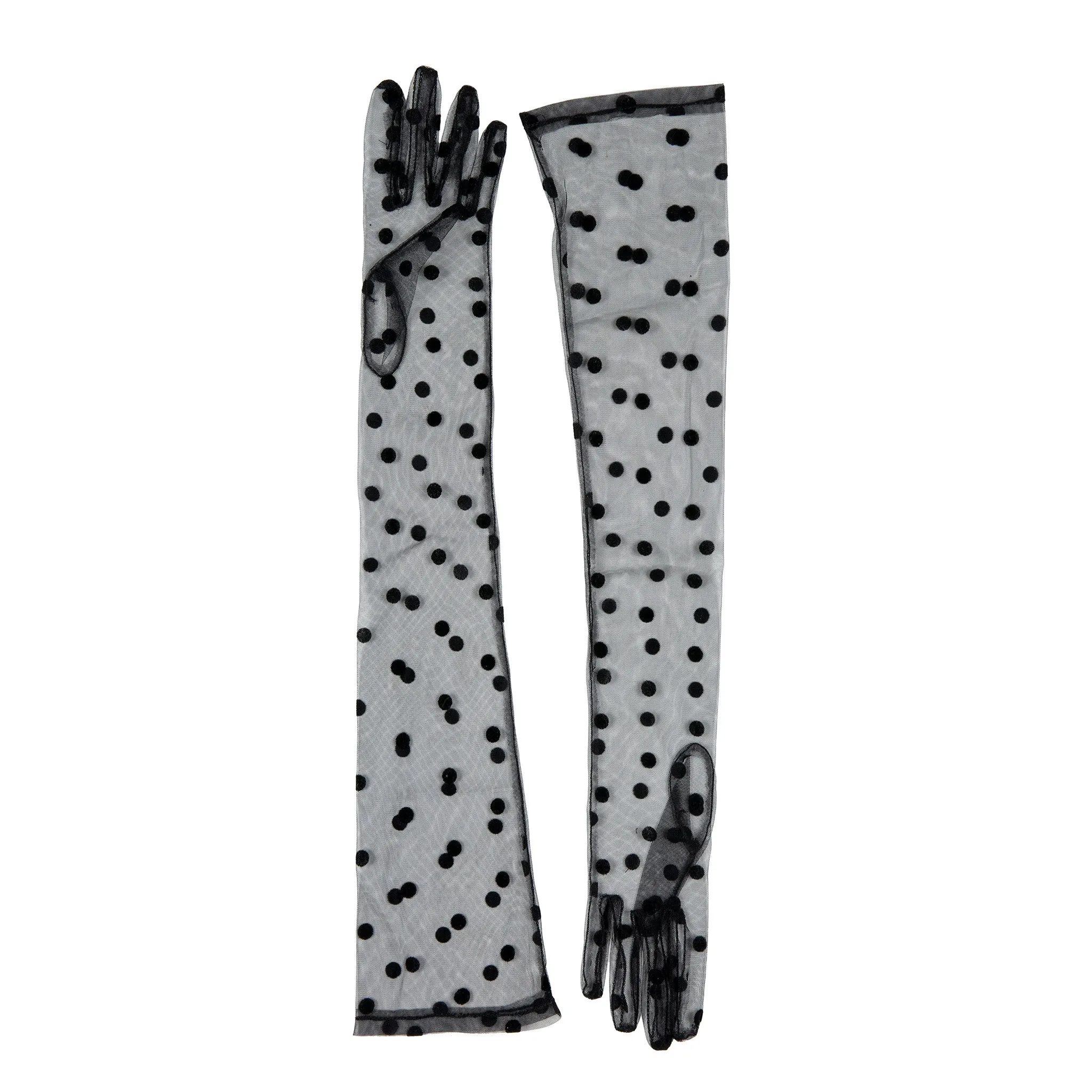 Women’s Long Opera Spotty Tulle Gloves sold by Dents Gloves product image thumbnail 4