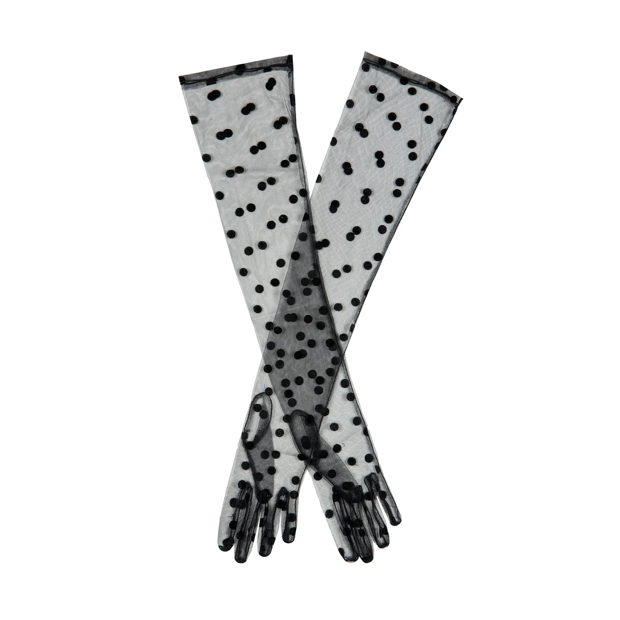 Women’s Long Opera Spotty Tulle Gloves sold by Dents Gloves