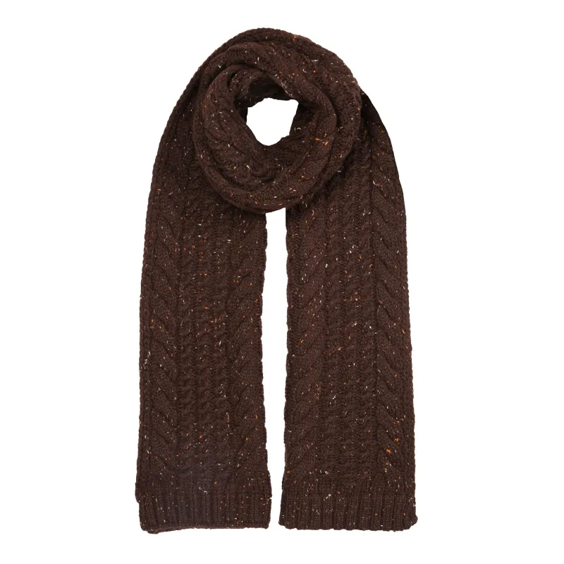 Men’s Cable Knit Scarf with Marl Yarn sold by Dents Gloves