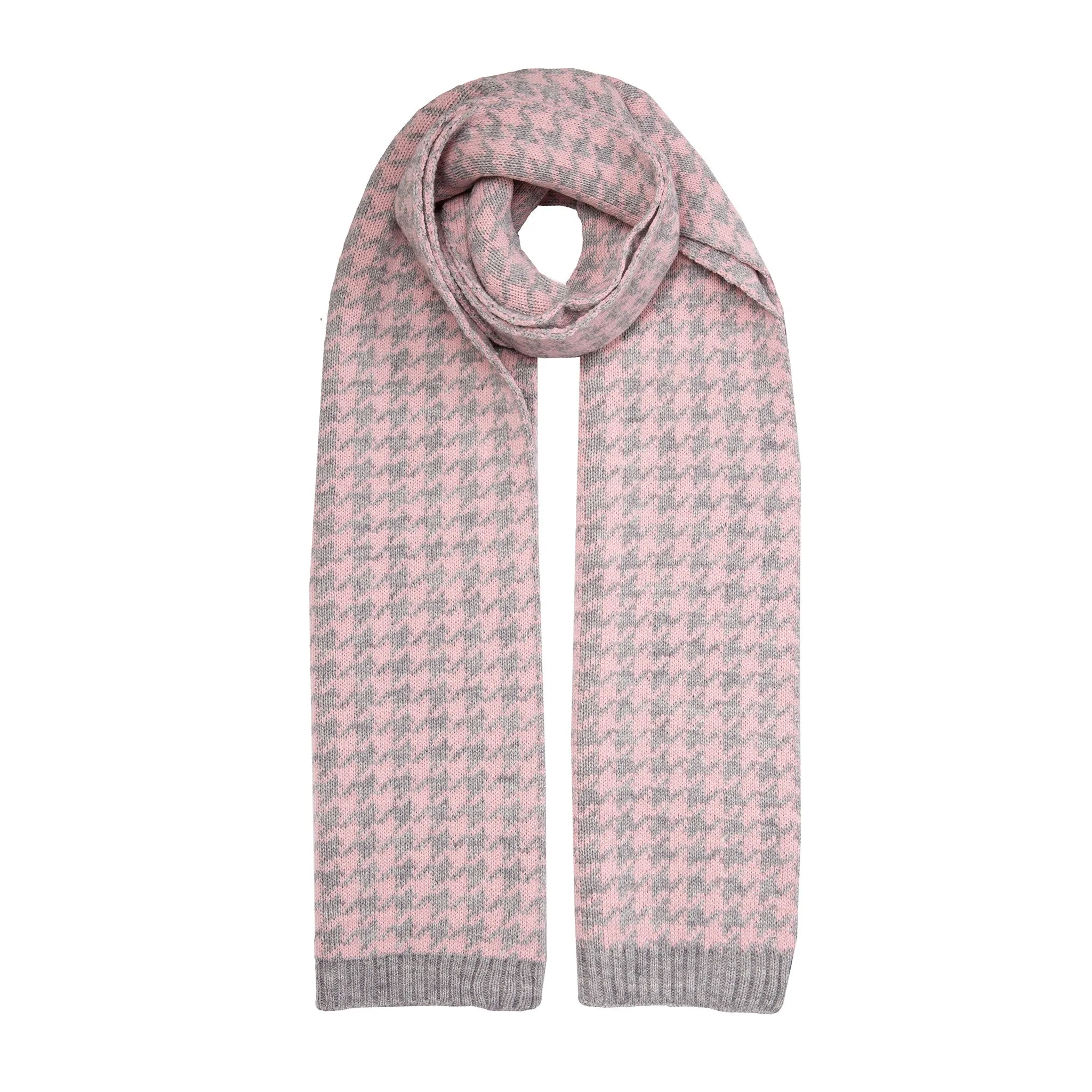 Women’s Jacquard Knitted Scarf with Dogtooth Pattern sold by Dents Gloves product image thumbnail 3