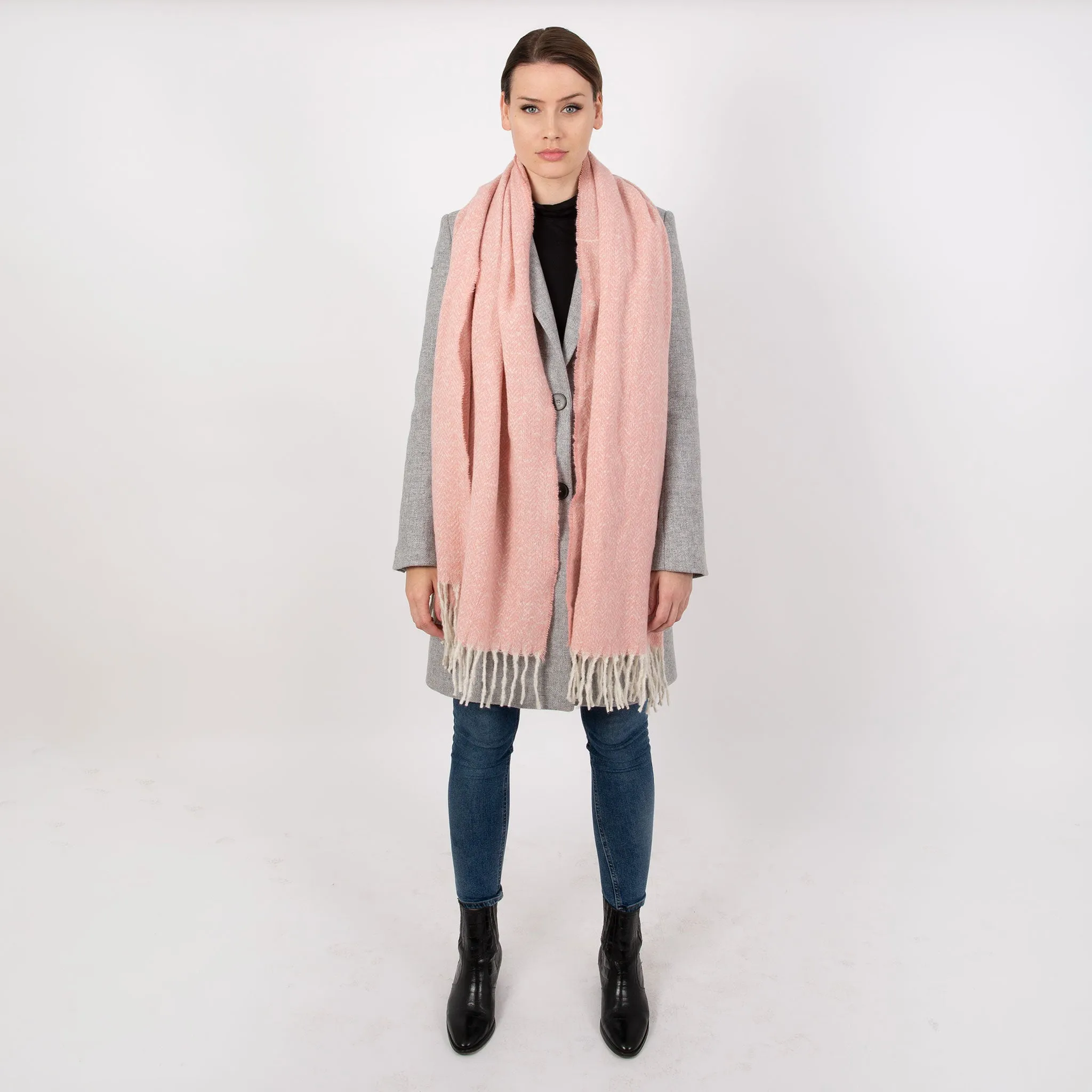 Women’s Herringbone Scarf with Tassels sold by Dents Gloves product image thumbnail 2