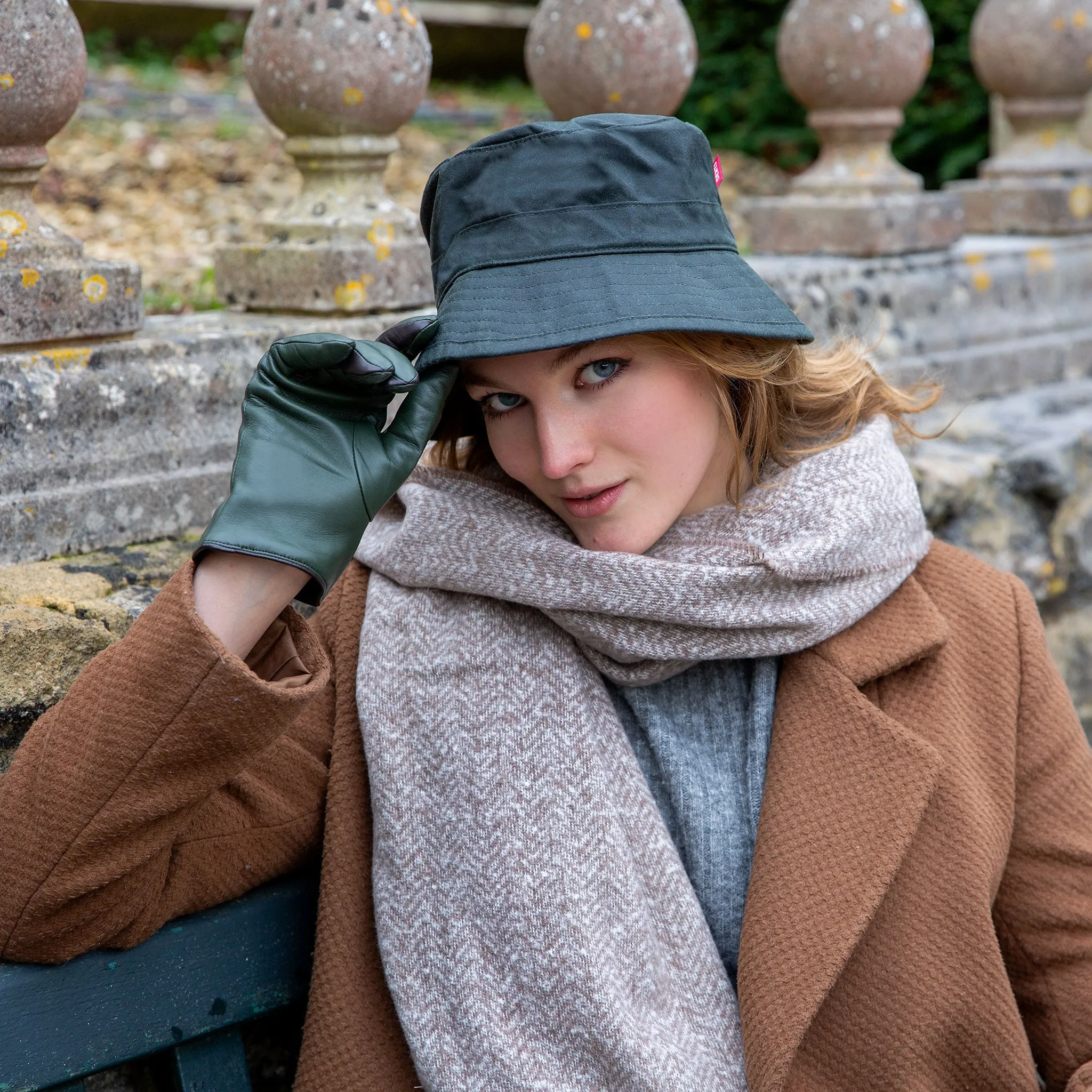 Women’s Halley Stevensons Waxed Cotton Bucket Hat sold by Dents Gloves product image thumbnail 2