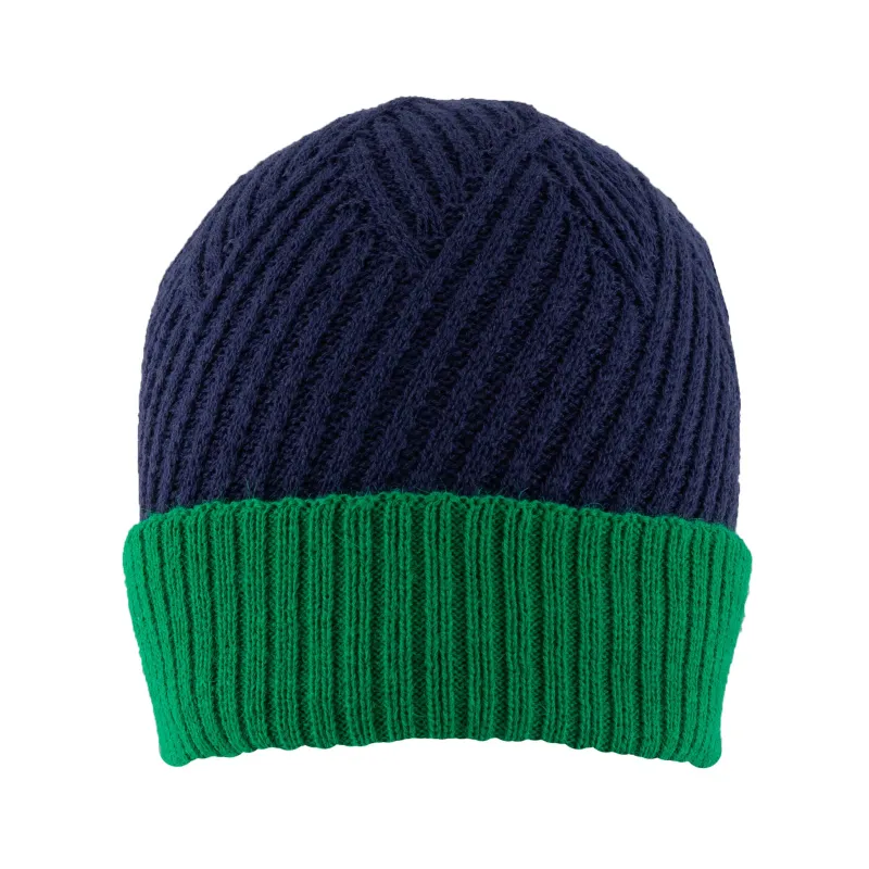 Women’s Patchwork Cable Knit Beanie Hat sold by Dents Gloves