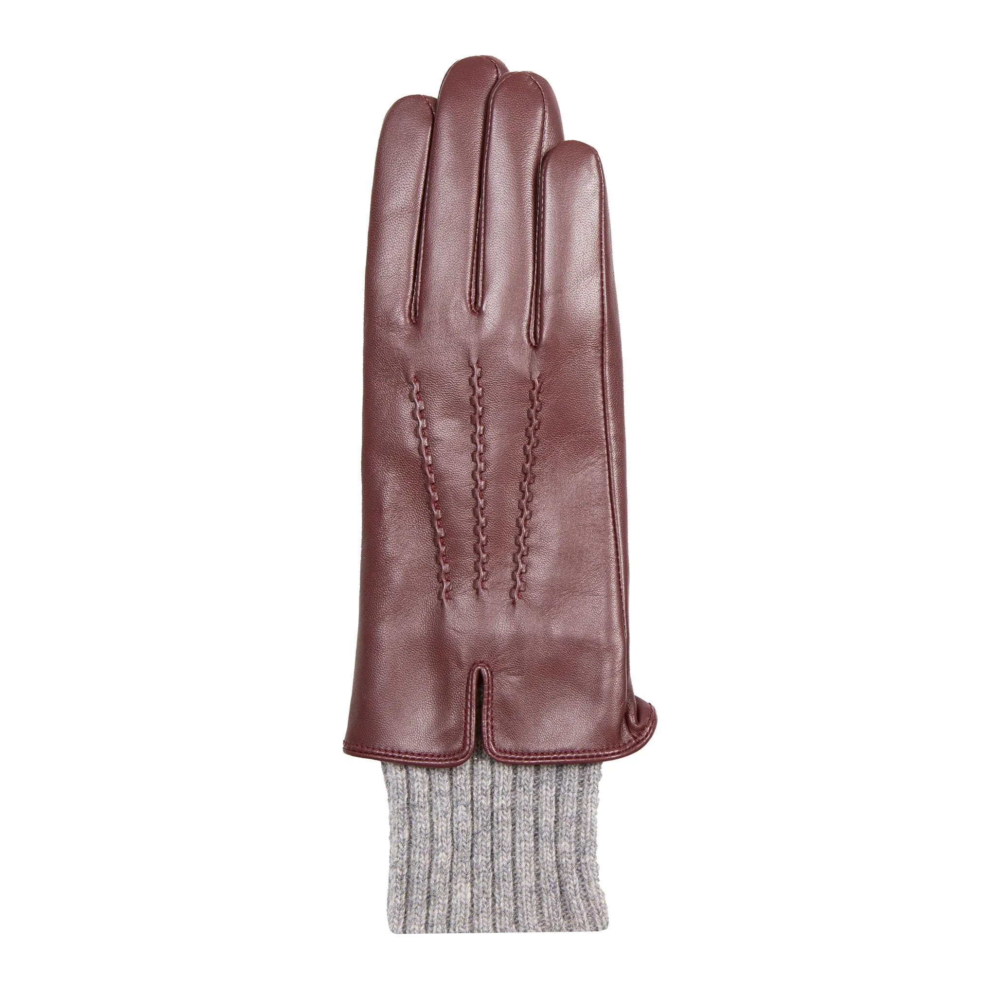 Women’s Three-Point Wool Blend-Lined Leather Gloves with Knitted Cuffs sold by Dents Gloves product image thumbnail 5