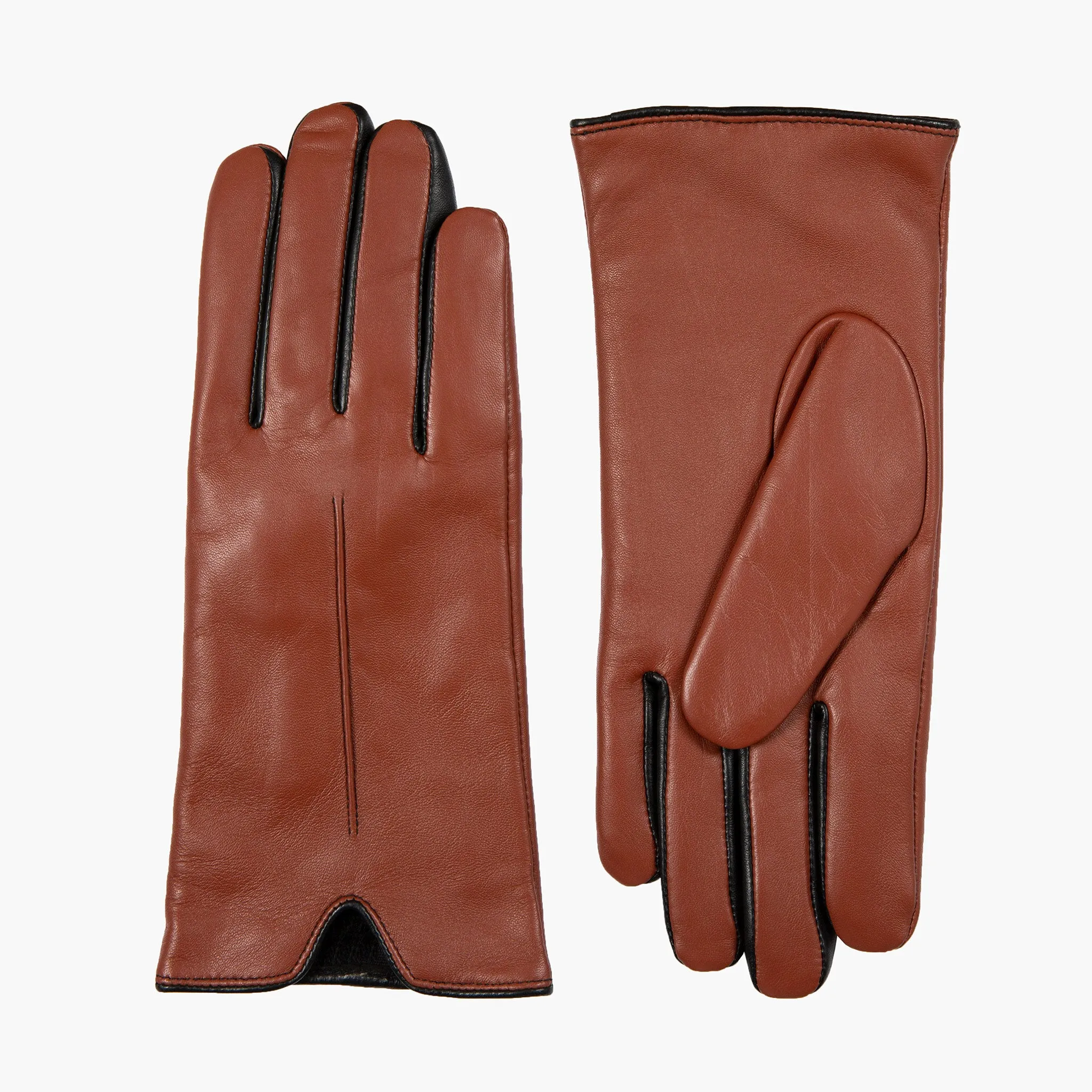 Women’s Single-Point Lined Leather Gloves with Colour Contrast Details sold by Dents Gloves product image thumbnail 2
