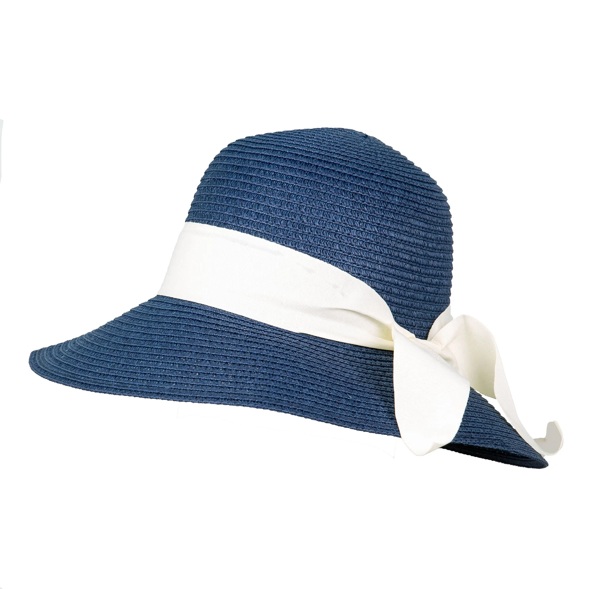 Women’s Straw Sun Hat with Ribbon and Bow sold by Dents Gloves