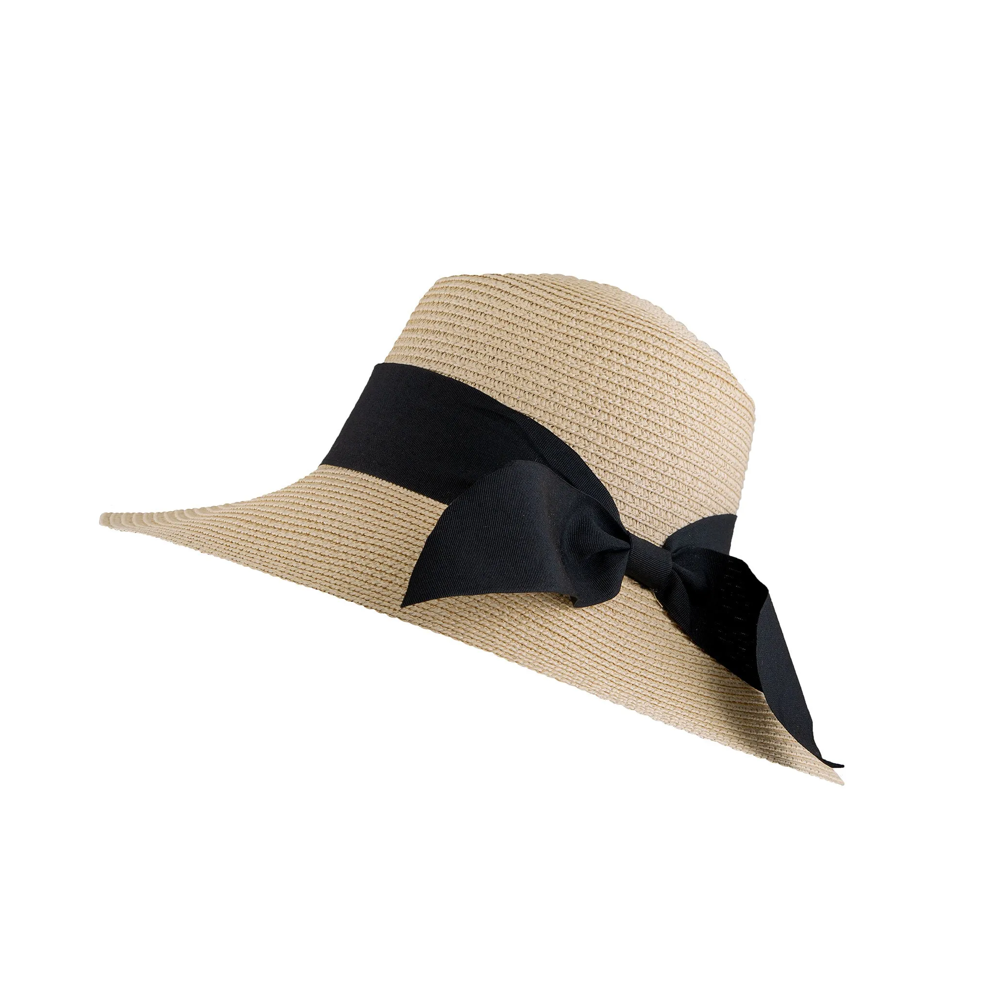 Women’s Straw Sun Hat with Ribbon and Bow sold by Dents Gloves product image thumbnail 2