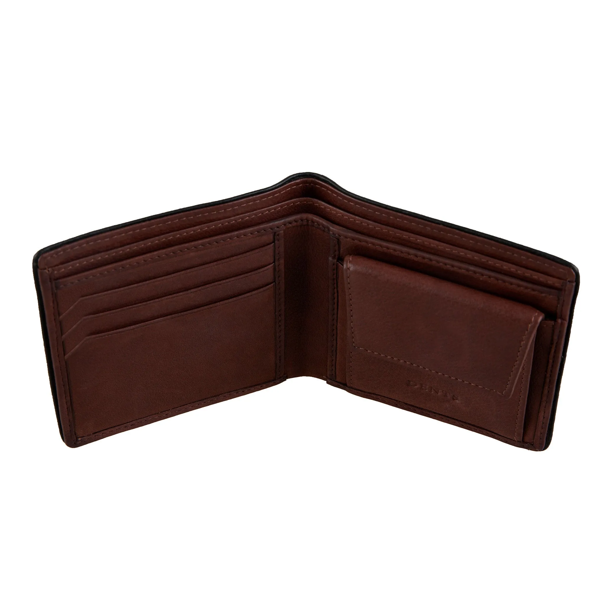 Men's Two-Colour Pebble Grain Leather Bifold Wallet with RFID Blocking and Coin Purse sold by Dents Gloves product image thumbnail 4
