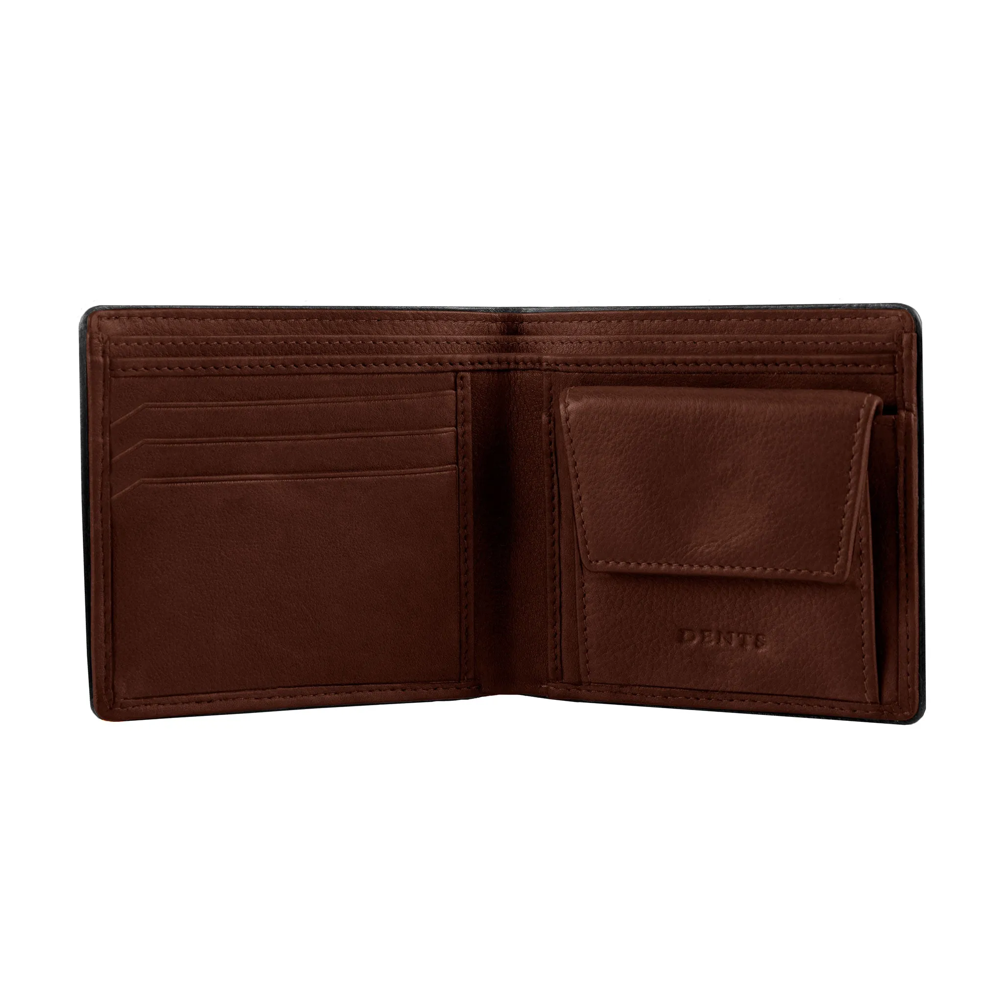 Men's Two-Colour Pebble Grain Leather Bifold Wallet with RFID Blocking and Coin Purse sold by Dents Gloves product image thumbnail 2
