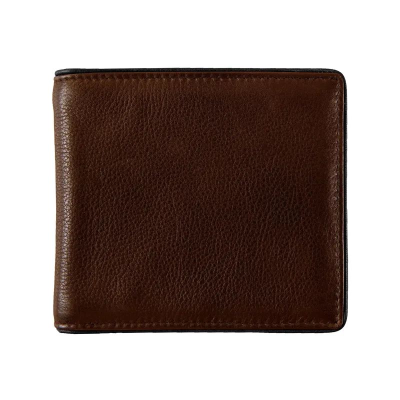 Men's Two-Colour Pebble Grain Leather Bifold Wallet with RFID Blocking made by Dents Gloves