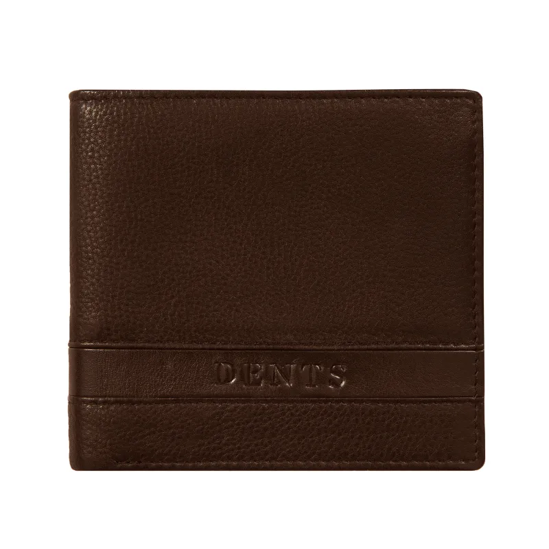 Men's Pebble Grain Leather Bifold Wallet with RFID Blocking and Coin Purse made by Dents Gloves