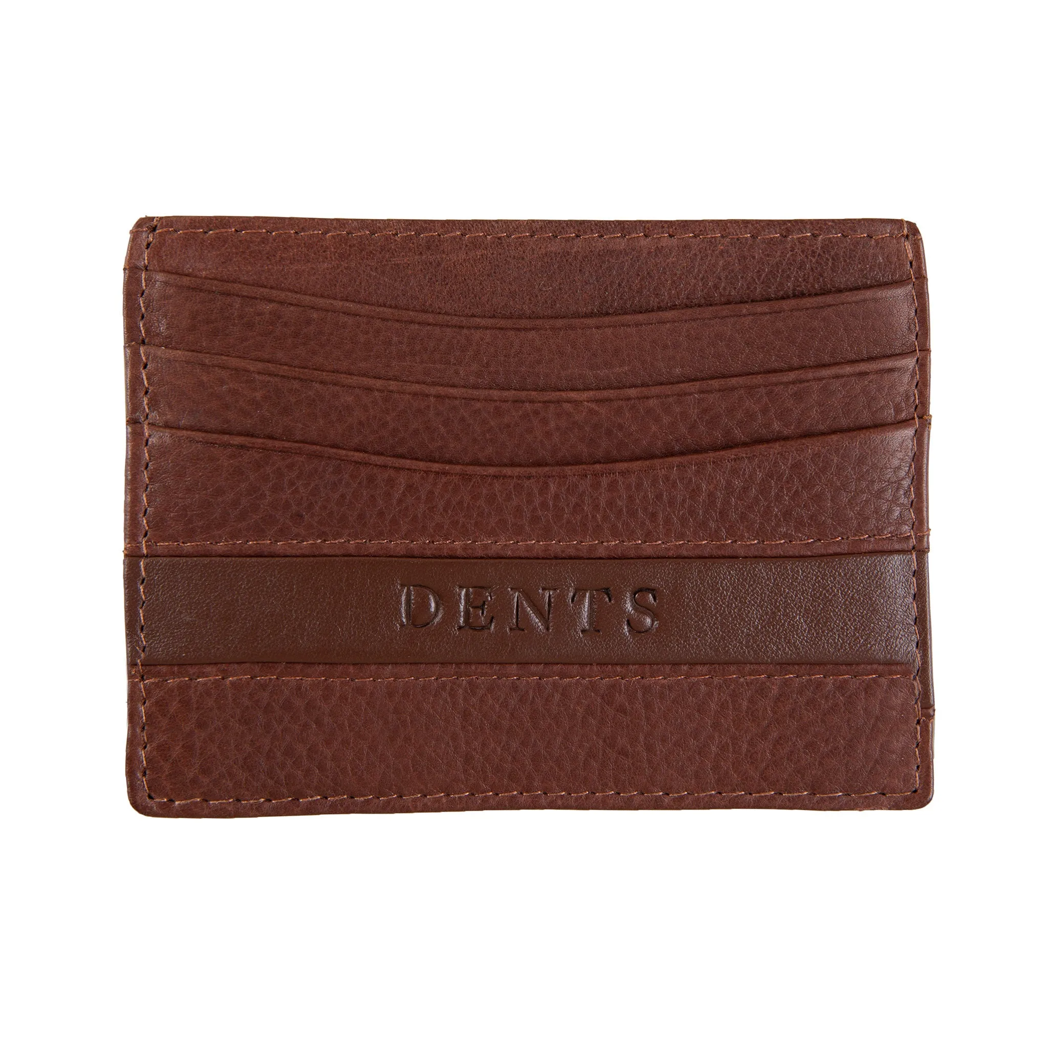 Men's Pebble Grain Leather Card Holder with RFID Blocking and Window Pocket sold by Dents Gloves
