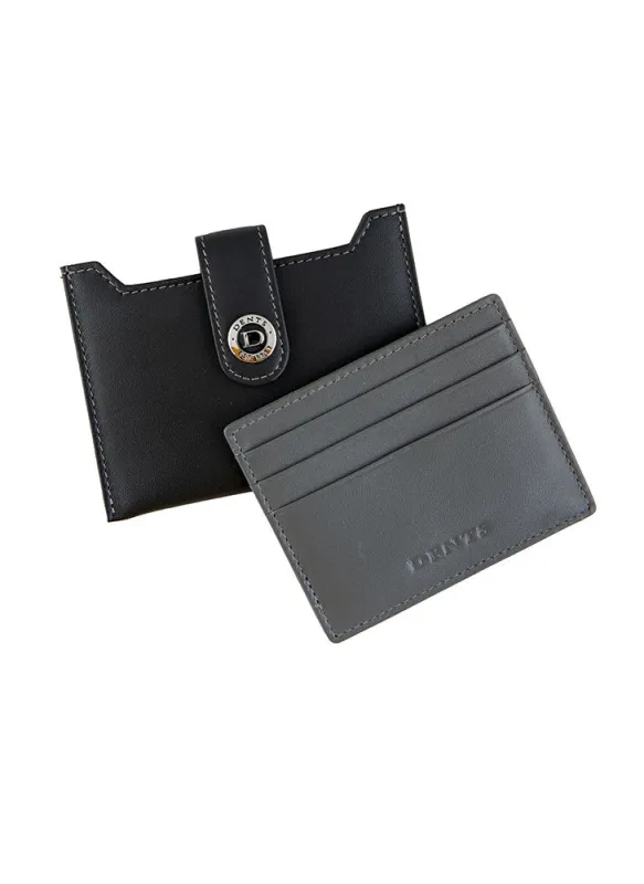 Men's Smooth Nappa Leather Card Holder with RFID Blocking and Case made by Dents Gloves