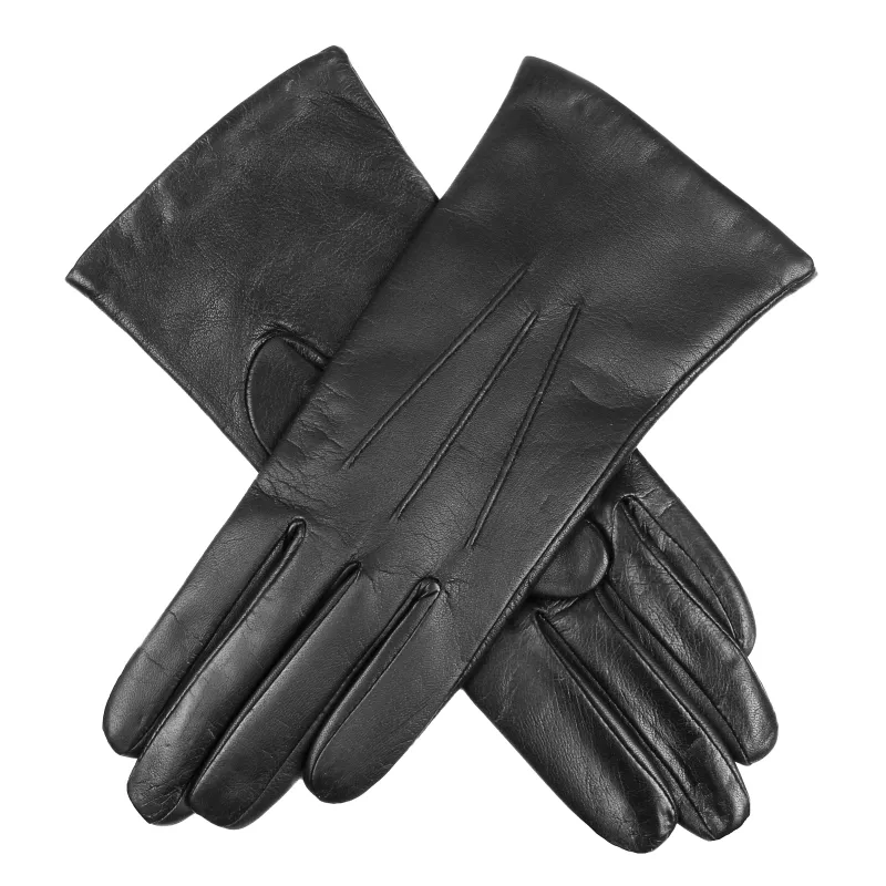 Women’s Touchscreen Three-Point Cashmere-Lined Leather Gloves sold by Dents Gloves