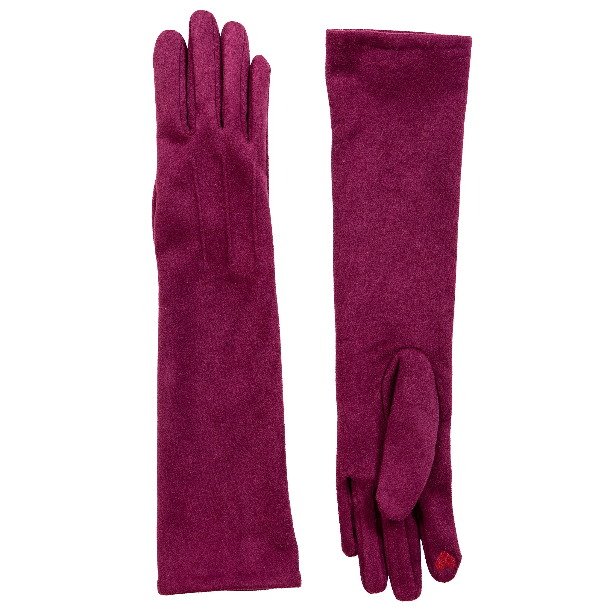 Women’s Touchscreen Long Below-Elbow Velour-Lined Faux Suede Gloves sold by Dents Gloves product image thumbnail 3