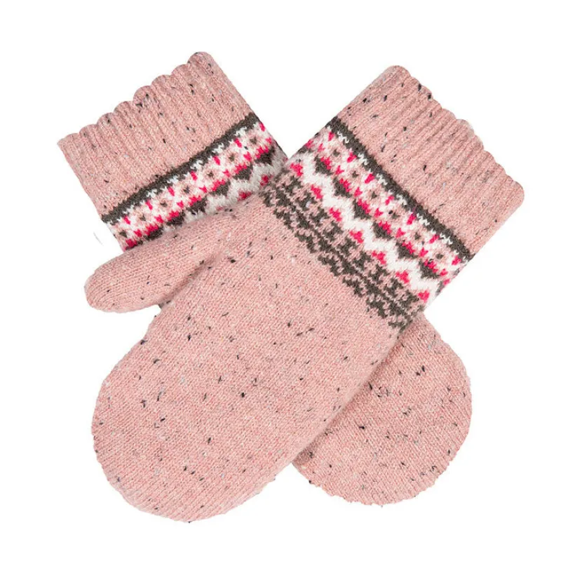 Women’s Jacquard Fair Isle Knitted Mittens sold by Dents Gloves