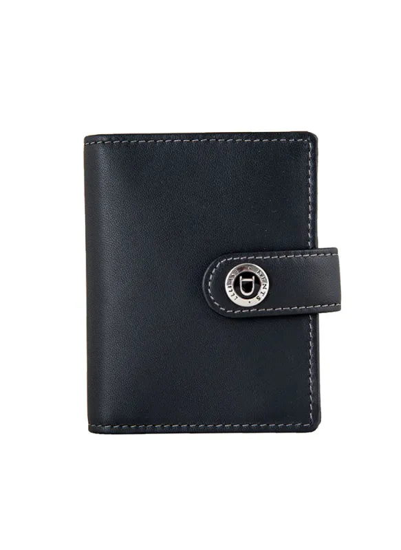 Men's Smooth Nappa Leather Business Card Holder with RFID Blocking and Tab made by Dents Gloves