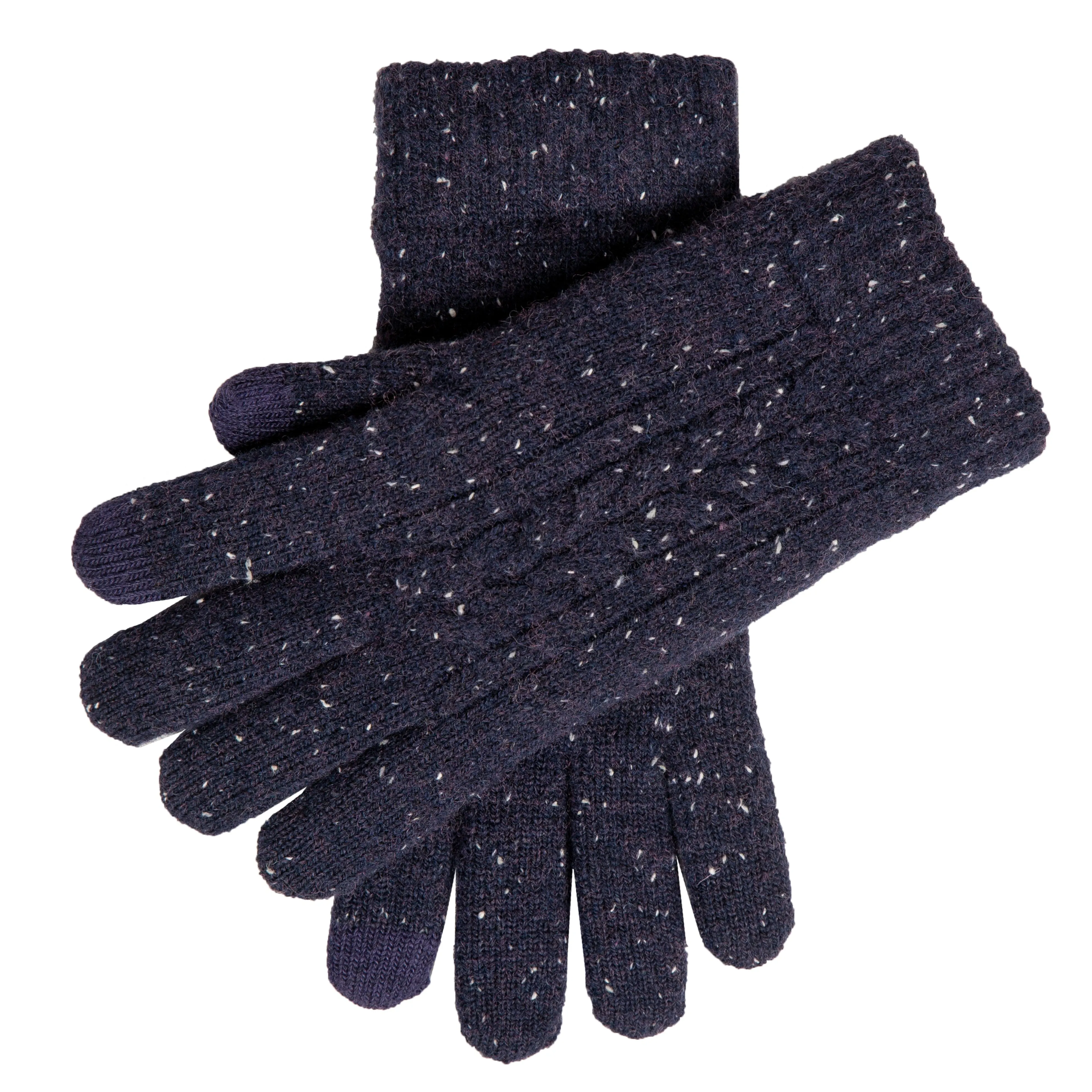 Men’s Touchscreen Cable Knit Gloves with Marl Yarn sold by Dents Gloves product image thumbnail 4