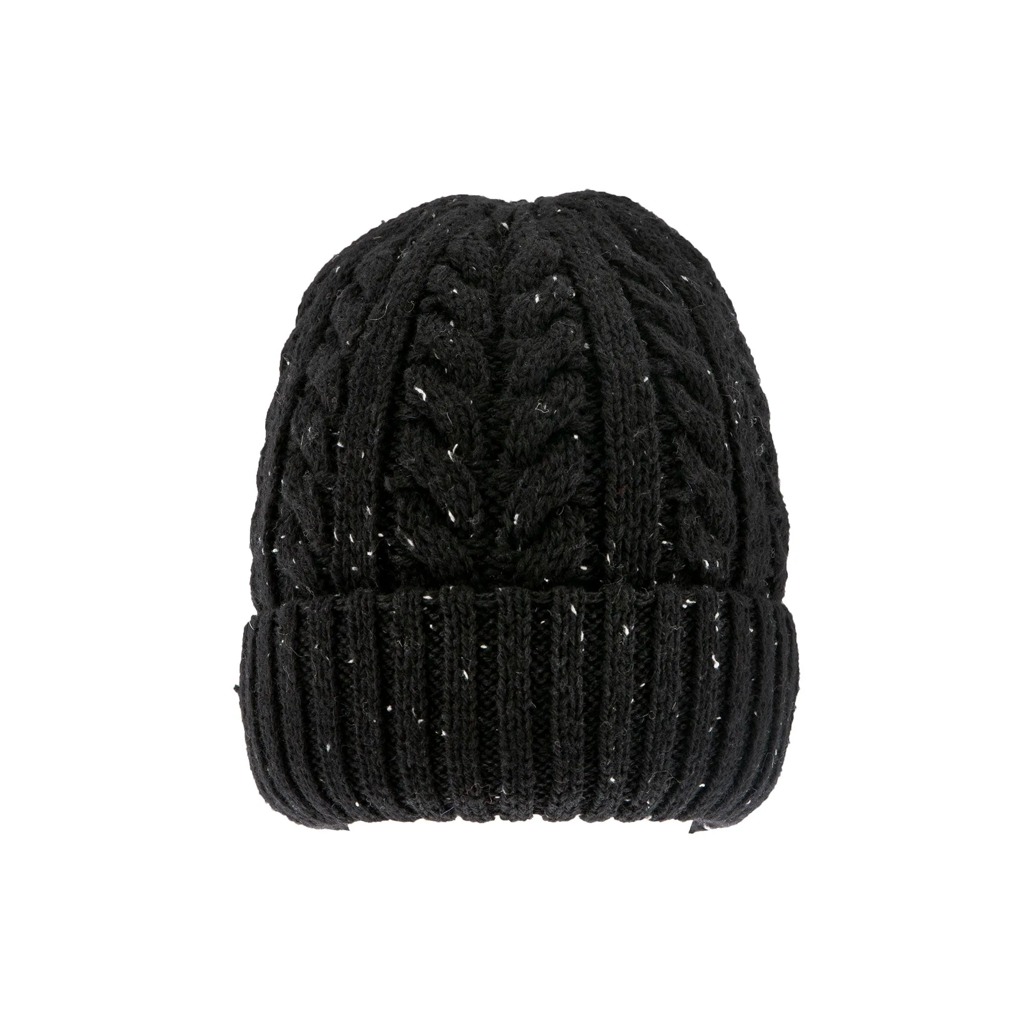 Men’s Cable Knit Beanie Hat with Marl Yarn sold by Dents Gloves product image thumbnail 3
