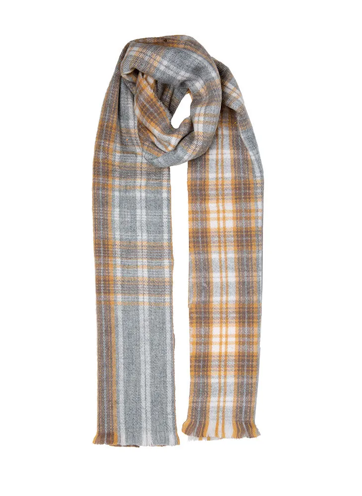 Women’s Plaid Check Scarf with Fringe Ends sold by Dents Gloves