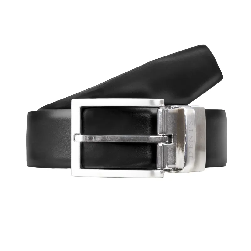 Men’s Heritage Reversible Full-Grain Leather Belt with Satin Nickel Buckle sold by Dents Gloves