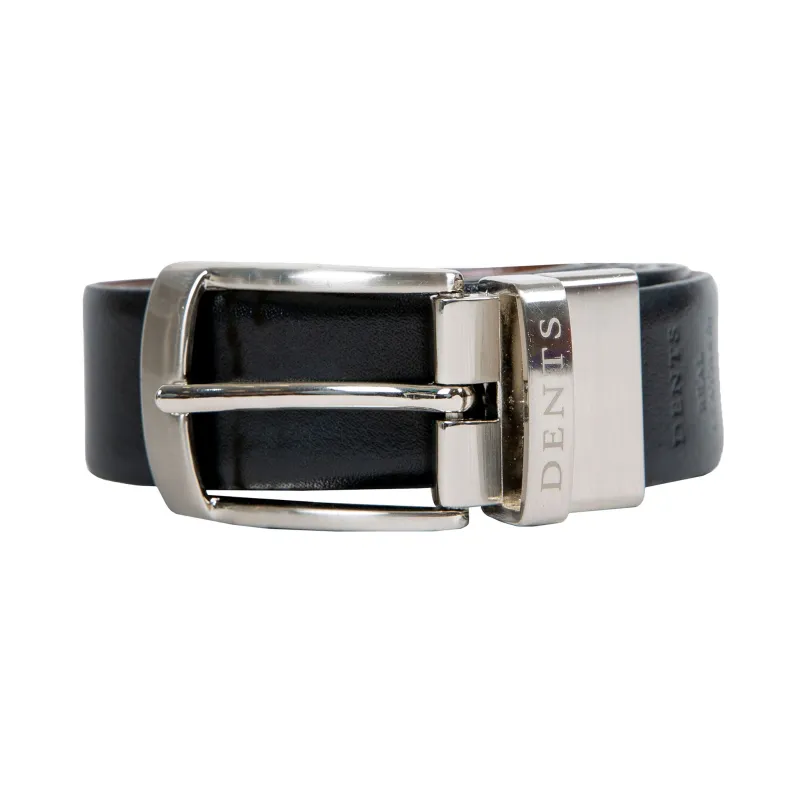 Men’s Heritage Reversible Full-Grain Leather Belt with Satin Nickel Buckle sold by Dents Gloves