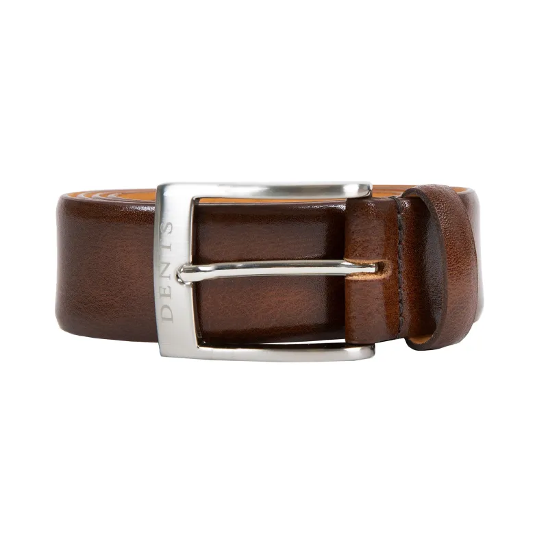Men’s Heritage Lined Full-Grain Leather Belt with Satin Nickel Buckle sold by Dents Gloves