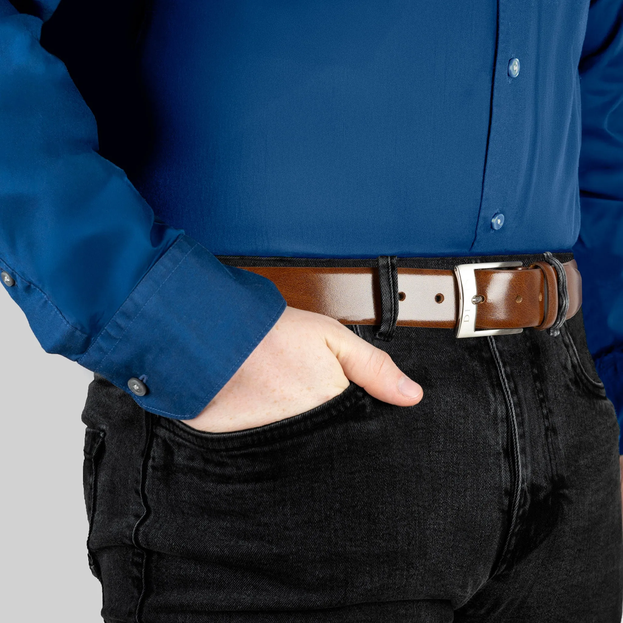 Men’s Heritage Lined Full-Grain Leather Belt with Satin Nickel Buckle sold by Dents Gloves product image thumbnail 5