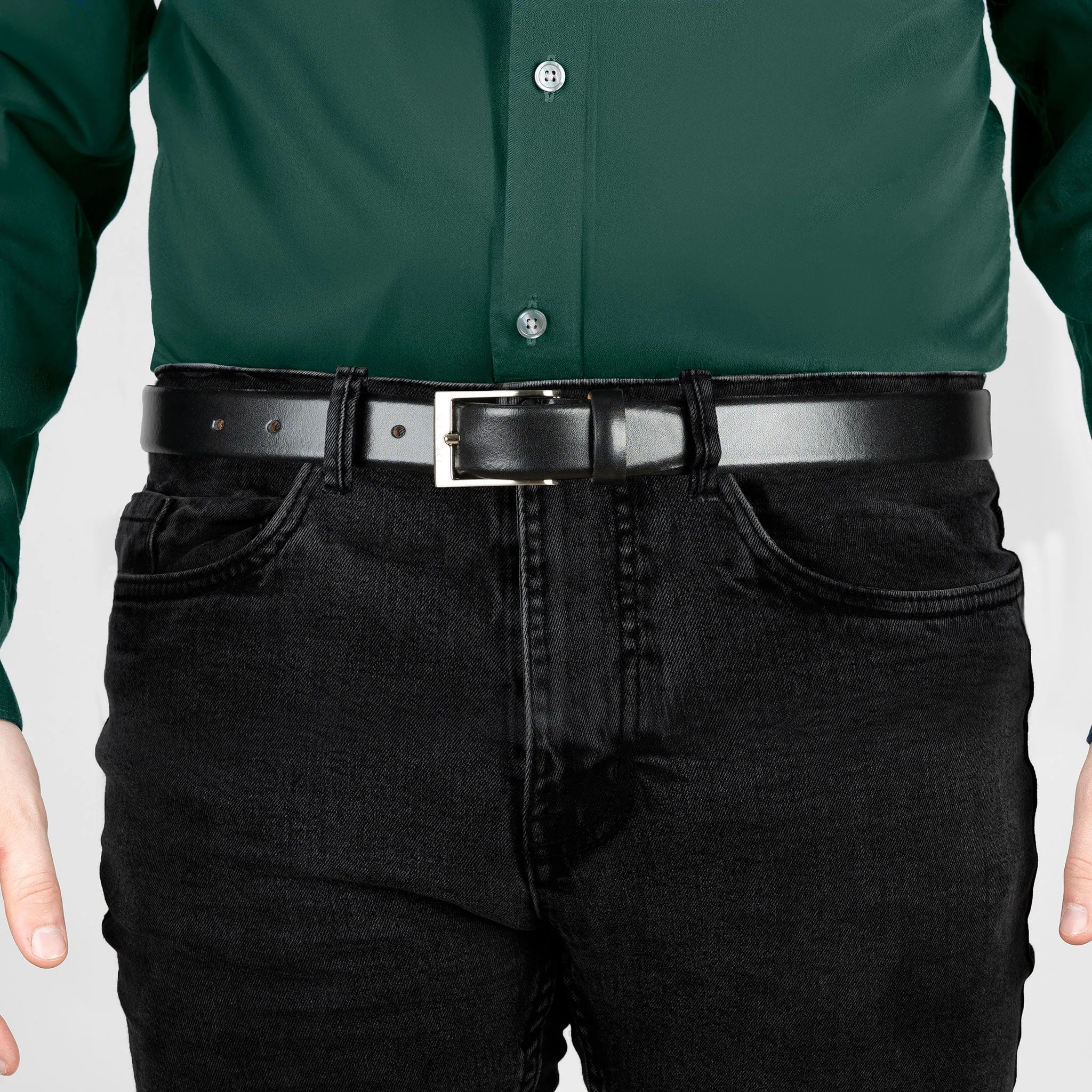 Men’s Heritage Lined Full-Grain Leather Belt with Satin Nickel Buckle sold by Dents Gloves product image thumbnail 3