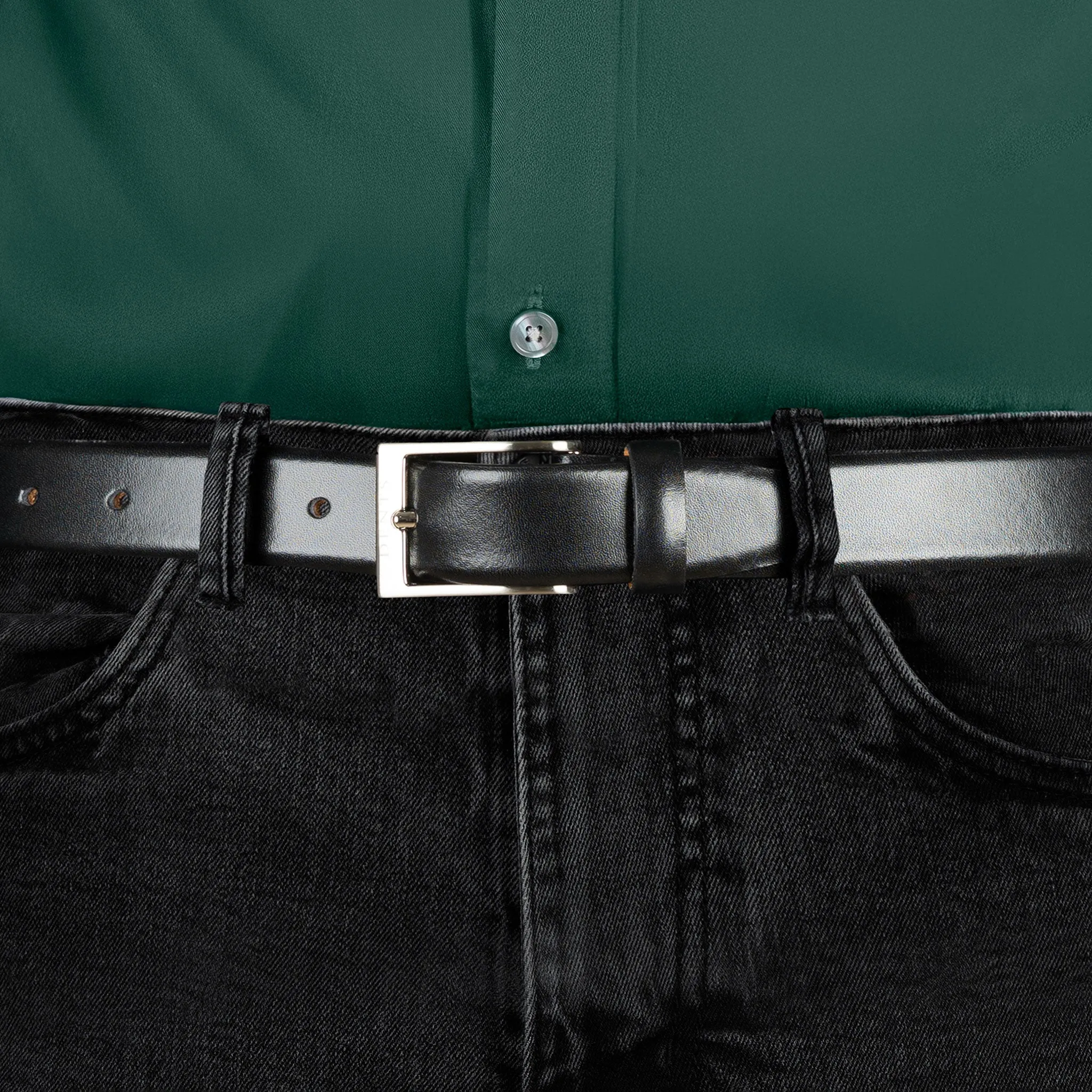 Men’s Heritage Lined Full-Grain Leather Belt with Satin Nickel Buckle sold by Dents Gloves product image thumbnail 4