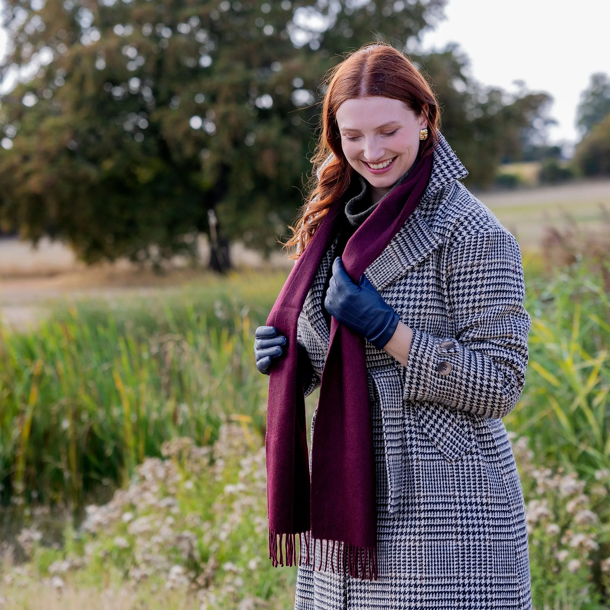 Heritage Plain Cashmere Scarf with Tassels and Gift Box sold by Dents Gloves product image thumbnail 3