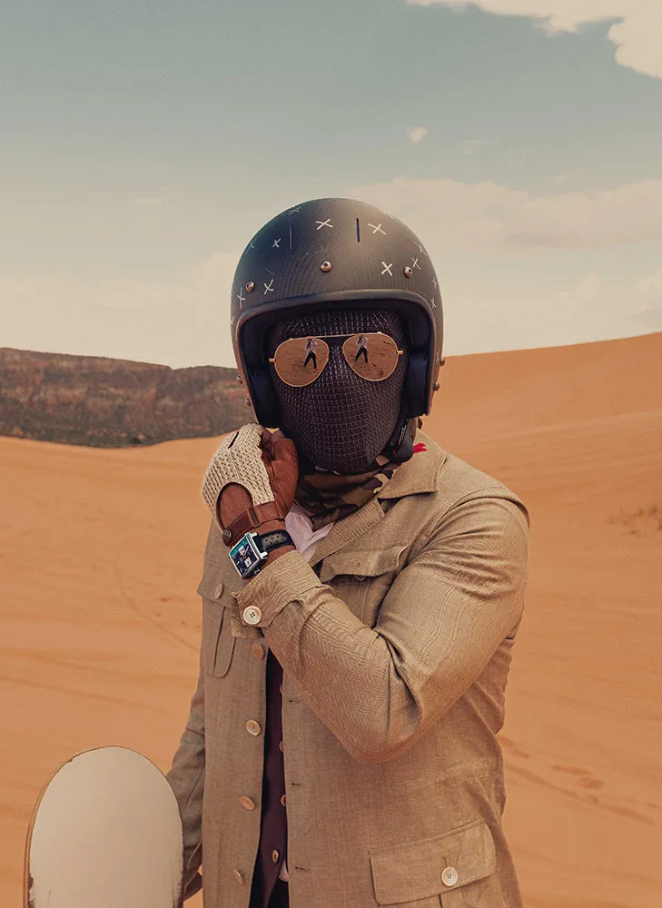 Men's The Suited Racer Fingerless Crochet-Back Leather Driving Gloves sold by Dents Gloves product image thumbnail 2