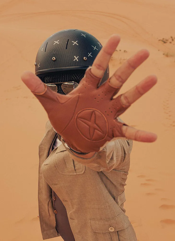 Men's The Suited Racer Fingerless Crochet-Back Leather Driving Gloves sold by Dents Gloves product image thumbnail 4