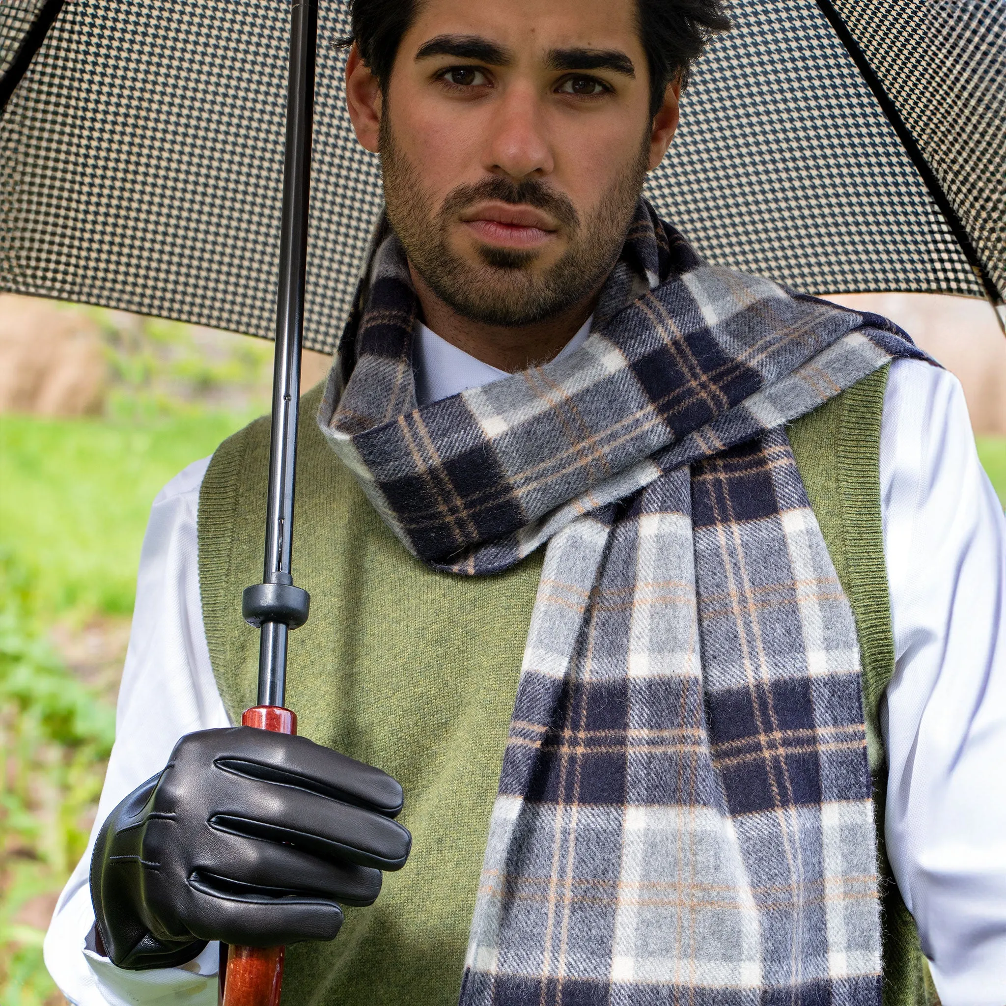 Heritage Tartan Check Cashmere Scarf with Tassels and Gift Box sold by Dents Gloves product image thumbnail 2
