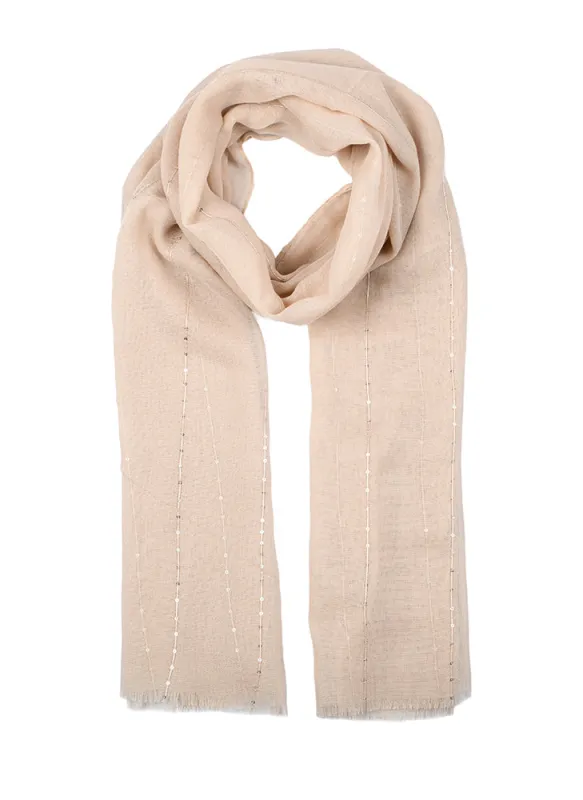 Women's Sequin Stripe Lightweight Scarf made by Dents Gloves