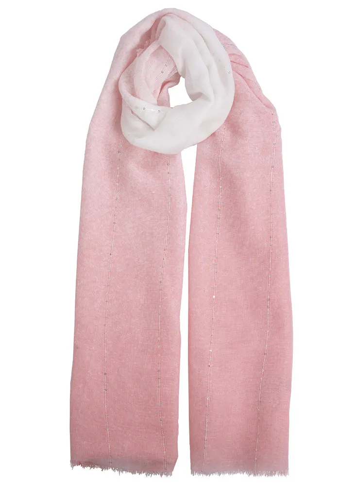 Women's Ombre Lightweight Scarf with Sequin Stripes sold by Dents Gloves