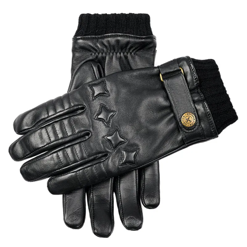 Men's The Suited Racer Touchscreen Cashmere-Lined Leather Driving Gloves sold by Dents Gloves