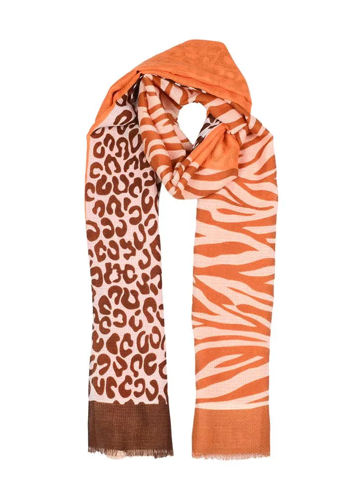 Women’s Leopard and Zebra Print Lightweight Scarf sold by Dents Gloves product image thumbnail 4